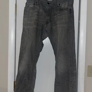 Levis Gray Mens Straight Jeans